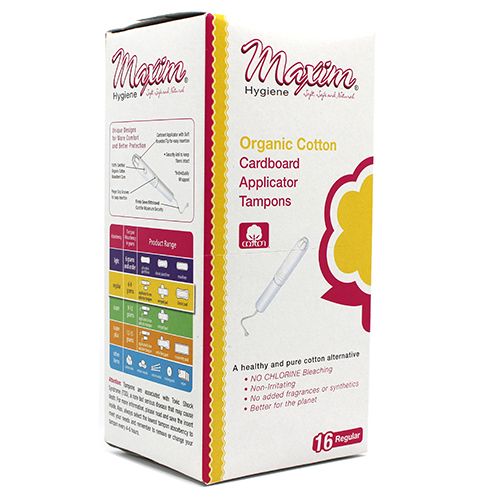 Organic Cotton Cardboard Applicator Tampons, RE