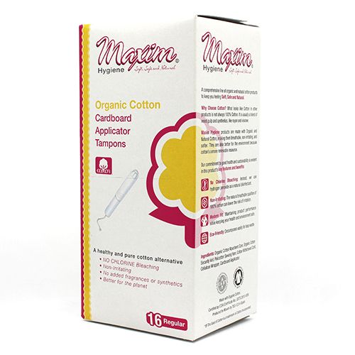 Organic Cotton Cardboard Applicator Tampons, RE