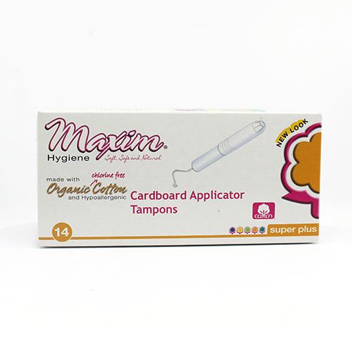 Organic Cotton Cardboard Applicator Tampons, SP